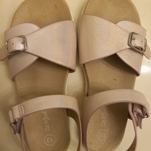 Cat and Jack Pink Sparkle sandals.